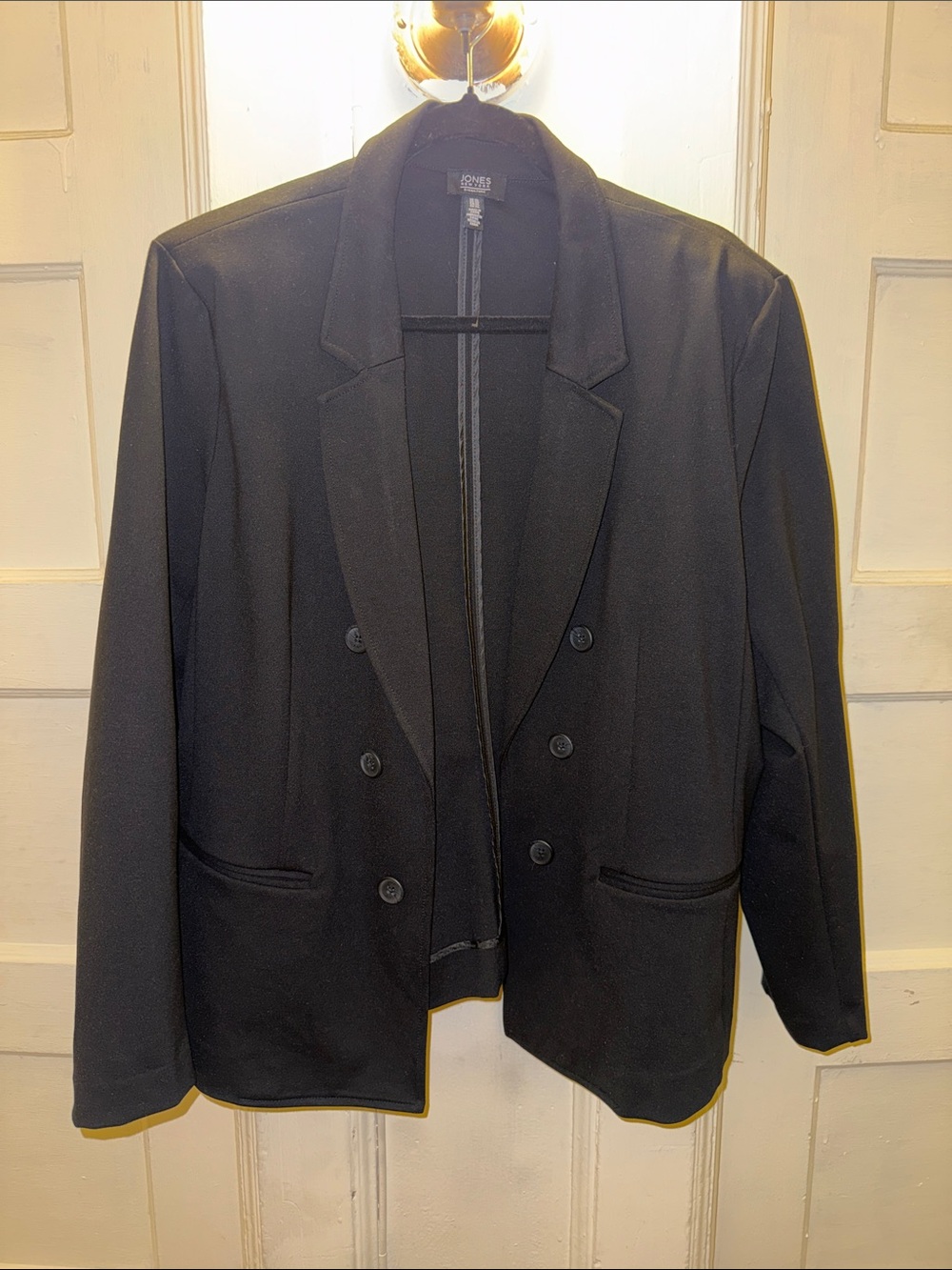 Jones New York Black Double-Breasted Blazer